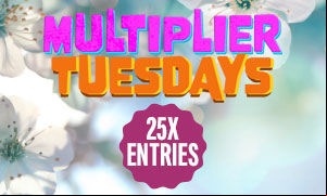 Want to increase your chances of winning the $40,000 Spring Cha-Ching Giveaway? Every Tuesday in May from 1-31, receive 25x the entries! Enter now and increase your odds of winning a share of $40,000!