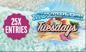 Want to increase your chances of winning the Beach Bash for Cash Giveaway? Every Tuesday in June from 1-28, receive 25x the entries! Enter now and increase your odds of winning a share of $25,000!