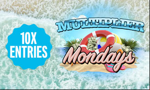 Want to increase your chances of winning the Beach Bash for Cash Giveaway? Every Monday in June from 1-28, receive 10x the entries! Enter now and increase your odds of winning a share of $25,000!